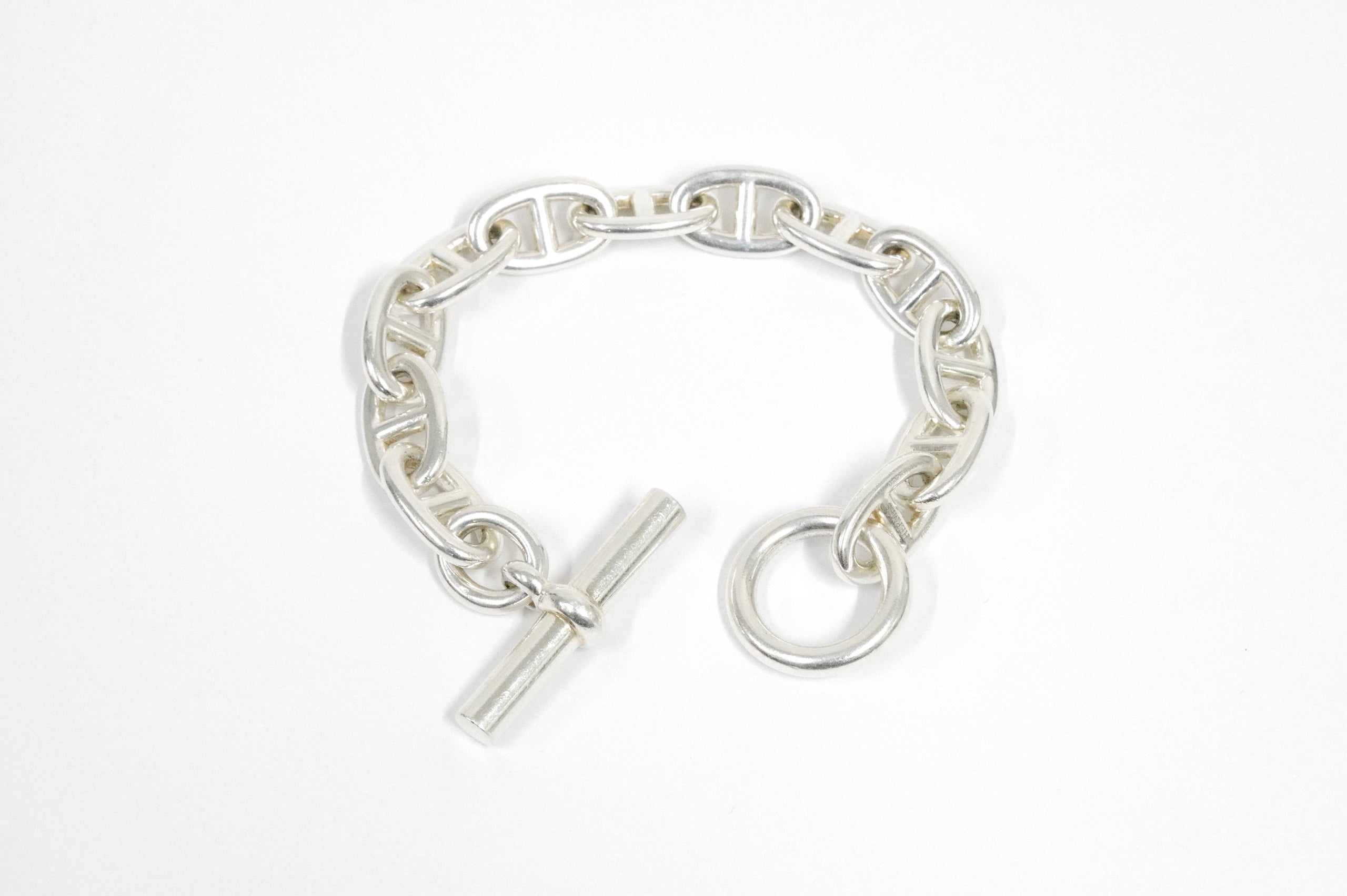 HERMES エルメス シェーヌダンクルTGM 12コマ ブレスレット シルバー HERMES エルメス シェーヌダンクルTGM 12コマ ブレスレット シルバー